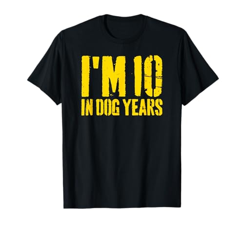 Im 10 in Dog Years Funny 70th Birthday Gift for Men Women T-Shirt Im 10 in Dog Years Funny 70th Birthday Gift for Men Women T-Shirt von Funny Retro 70th Birthday Gag Gifts for Men Women