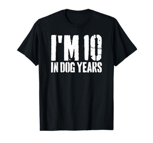 Im 10 in Dog Years Funny 70th Birthday Gift for Men Women T-Shirt Im 10 in Dog Years Funny 70th Birthday Gift for Men Women T-Shirt von Funny Retro 70th Birthday Gag Gifts for Men Women