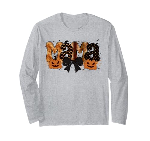 Retro Mama Kürbis Halloween Kokette Gruselige Mama Halloween Langarmshirt Retro Mama Kürbis Halloween Kokette Gruselige Mama Halloween Langarmshirt von Funny Retro Halloween Spooky Season