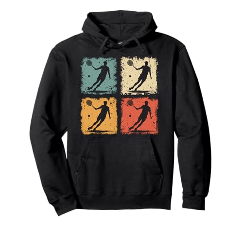 Vintage Tennisspieler in Aktion Damen Herren Tennis Pullover Hoodie Vintage Tennisspieler in Aktion Damen Herren Tennis Pullover Hoodie von Funny Retro Tennis Player Men Women Kids