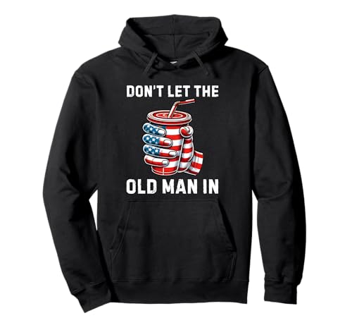 Lustige Vintage-Flagge Don't Let The Old Man In Retro-Amerikanische Flagge Pullover Hoodie von Funny Retro Vintage Don't let The Old Man In Gifts
