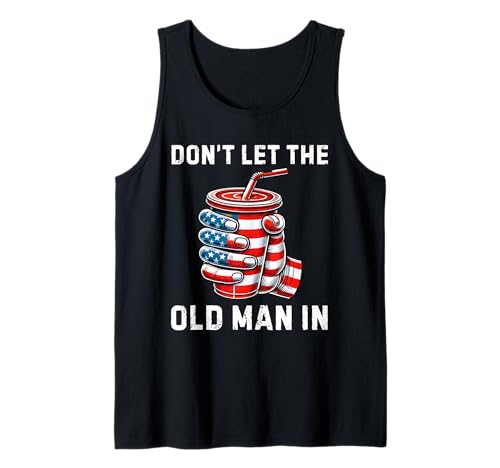 Lustige Vintage-Flagge Don't Let The Old Man In Retro-Amerikanische Flagge Tank Top von Funny Retro Vintage Don't let The Old Man In Gifts