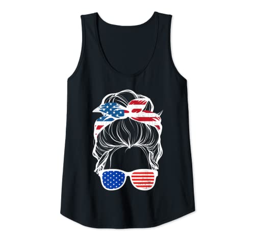 Damen Patriotic American Fun USA Independence 4. Juli Grafik Tank Top von Funny Retro Vintage USA Graphic & More