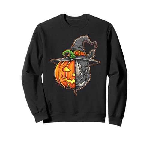 Nashorn Kürbis Jack O Laterne Halloween Kinder Herren Damen Sweatshirt Nashorn Kürbis Jack O Laterne Halloween Kinder Herren Damen Sweatshirt von Funny Rhinoceros Lovers Halloween Pumpkin Outfits