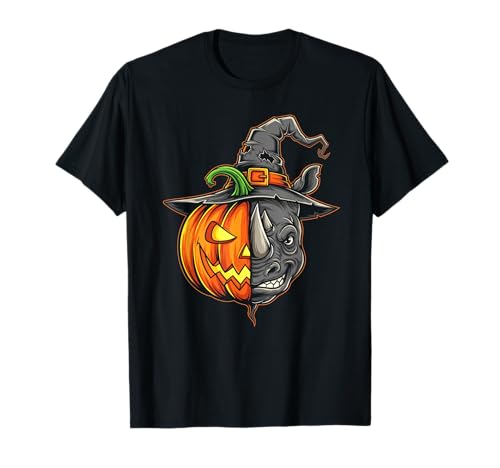 Nashorn Kürbis Jack O Laterne Halloween Kinder Herren Damen T-Shirt Nashorn Kürbis Jack O Laterne Halloween Kinder Herren Damen T-Shirt von Funny Rhinoceros Lovers Halloween Pumpkin Outfits
