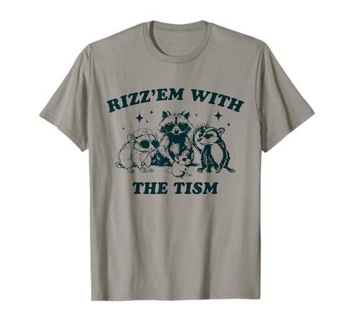 Rizz'em With The Tism Lustiger Waschbär Autismus Meme Männer Frauen T-Shirt Rizz'em With The Tism Lustiger Waschbär Autismus Meme Männer Frauen T-Shirt von Funny Rizz Em with the Tism Autistic Opossum