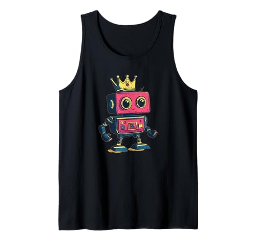 All Hail the Funny Crowned Robot für Erwachsene und Kinder Tank Top All Hail the Funny Crowned Robot für Erwachsene und Kinder Tank Top von Funny Robot King