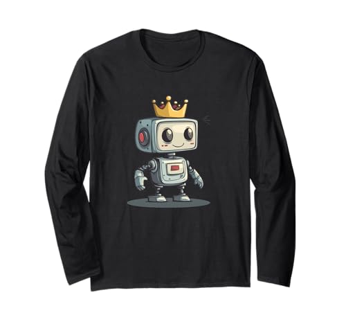 Silly Robot Reigning Over Techland für Jungen und Mädchen Langarmshirt Silly Robot Reigning Over Techland für Jungen und Mädchen Langarmshirt von Funny Robot King