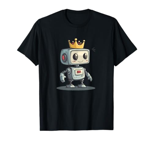 Silly Robot Reigning Over Techland für Jungen und Mädchen T-Shirt Silly Robot Reigning Over Techland für Jungen und Mädchen T-Shirt von Funny Robot King