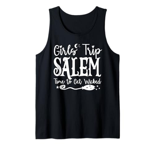 Halloween Costume, Girls Trip Salem Time to Get Wicked Tank Top Halloween Costume, Girls Trip Salem Time to Get Wicked Tank Top von Funny Rock Cat Design By GnineZa