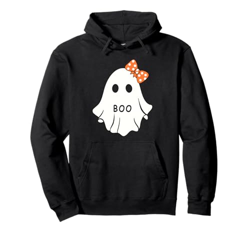 Halloween Costume Ghost Boo with Dots Bow Toddlers Girls Kid Pullover Hoodie Halloween Costume Ghost Boo with Dots Bow Toddlers Girls Kid Pullover Hoodie von Funny Rock Cat Design By GnineZa