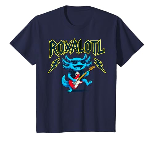 Roxalotl Nettes lustiges Axolotl Rock Music Heavy Metal T-Shirt für Kinder T-Shirt Roxalotl Nettes lustiges Axolotl Rock Music Heavy Metal T-Shirt für Kinder T-Shirt von Funny Rock and Roll Axolotl Heavy Metal Tees