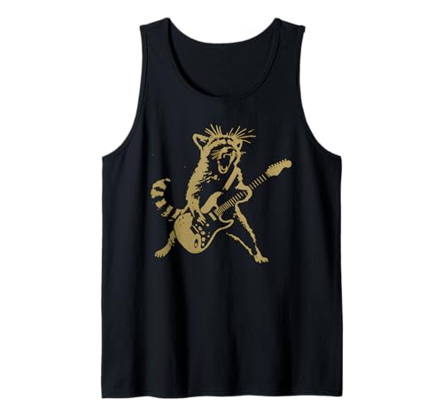 Waschbär spielt Gitarre Rockstar Rock 'n' Roll Herren Damen Tank Top Waschbär spielt Gitarre Rockstar Rock 'n' Roll Herren Damen Tank Top von Funny Rocking Raccoon Playing Guitar Apparel