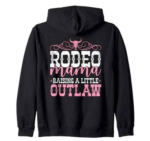 Rodeo Mama erzieht den kleinen Outlaw Western Rodeo Cowgirl Kapuzenjacke Rodeo Mama erzieht den kleinen Outlaw Western Rodeo Cowgirl Kapuzenjacke von Funny Rodeo Mama Western Cowboy Life Apparel