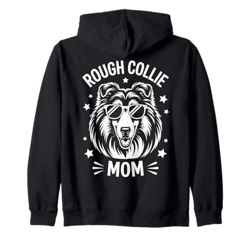 Rough Collie Mama Lustiger Rough Collie Kapuzenjacke von Funny Rough Collie Cool Rough Collie Mom Design