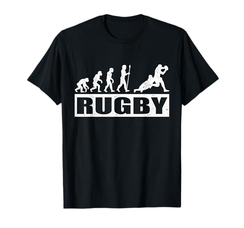 Funny Rugby Designs - Evolution Rugby Sport Lustig T-Shirt Schwarz S Klassisches T-Shirt mit U-Ausschnitt und Rundhals-Ausschnitt sowie Halbarm-Ärmeln klassischer Passform für Herren Funny Rugby Designs - Evolution Rugby Sport Lustig T-Shirt Schwarz S Klassisches T-Shirt mit U-Ausschnitt und Rundhals-Ausschnitt sowie Halbarm-Ärmeln klassischer Passform für Herren von Funny Rugby Designs - Evolution