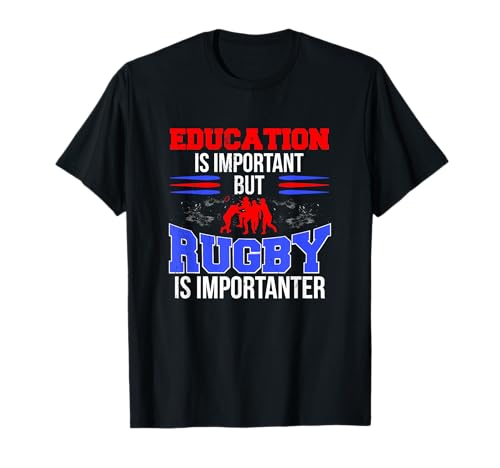 Rugby Rugbyplayer Jungen Mädchen Rugby Is Importanter T-Shirt von Funny Rugby Designs For Men and Women