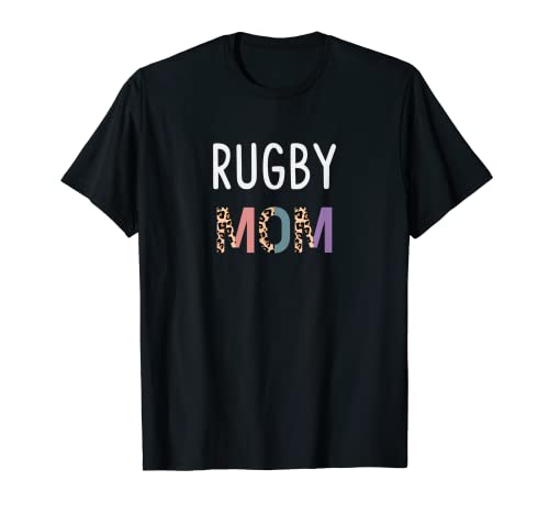 Rugby Mom Geschenk Lustiger Rugby Rugby Spieler Frauen Leopard T-Shirt Rugby Mom Geschenk Lustiger Rugby Rugby Spieler Frauen Leopard T-Shirt von Funny Rugby Mom Tee
