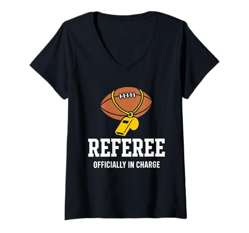 Damen Rugby Schiedsrichter Life Match Offizielle Pfeife Humor Pride Rugby T-Shirt mit V-Ausschnitt Damen Rugby Schiedsrichter Life Match Offizielle Pfeife Humor Pride Rugby T-Shirt mit V-Ausschnitt von Funny Rugby Umpire Whistle Referee Pride Official