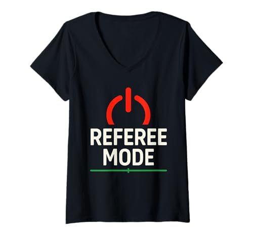 Damen Rugby Schiedsrichter Life Match Offizielle Pfeife Humor Pride Rugby T-Shirt mit V-Ausschnitt Damen Rugby Schiedsrichter Life Match Offizielle Pfeife Humor Pride Rugby T-Shirt mit V-Ausschnitt von Funny Rugby Umpire Whistle Referee Pride Official