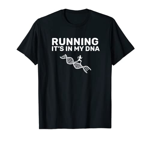 Running In My DNA, lustiges Laufgeschenk für Männer und Frauen T-Shirt von Funny Running T-Shirt
