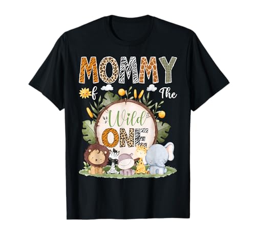 Mommy Of The Wild One 1. Geburtstag Kinder Safari Woodland T-Shirt Mommy Of The Wild One 1. Geburtstag Kinder Safari Woodland T-Shirt von Funny Safari 1St Birthday Family Matching