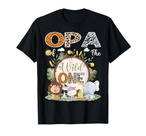 Opa Of The Wild One 1. Geburtstag Kinder Safari Woodland T-Shirt Opa Of The Wild One 1. Geburtstag Kinder Safari Woodland T-Shirt von Funny Safari 1St Birthday Family Matching