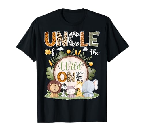 Uncle Of The Wild One 1. Geburtstag Kinder Safari Woodland T-Shirt Uncle Of The Wild One 1. Geburtstag Kinder Safari Woodland T-Shirt von Funny Safari 1St Birthday Family Matching