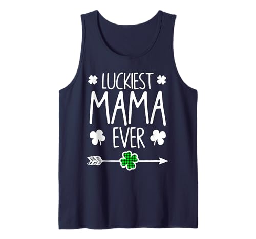 Lustiges süßes Matching mit der glücklichsten Mama aller Zeiten zum St. Patrick's Day Tank Top von Funny Saint Patrick's Day Apparel