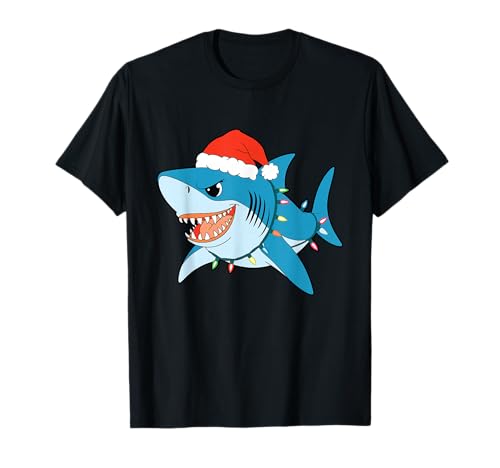 Santa Shark Christmas Lights Sharkmas Tree Xmas T-Shirt für Jungen und Herren T-Shirt Santa Shark Christmas Lights Sharkmas Tree Xmas T-Shirt für Jungen und Herren T-Shirt von Funny Santa Shark Christmas