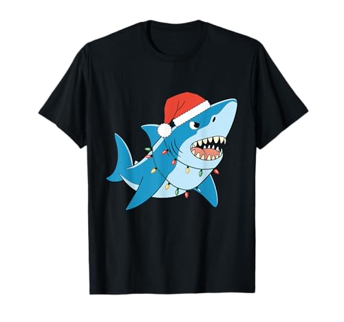 Santa Shark Christmas Lights Sharkmas Tree Xmas T-Shirt für Jungen und Herren T-Shirt Santa Shark Christmas Lights Sharkmas Tree Xmas T-Shirt für Jungen und Herren T-Shirt von Funny Santa Shark Christmas