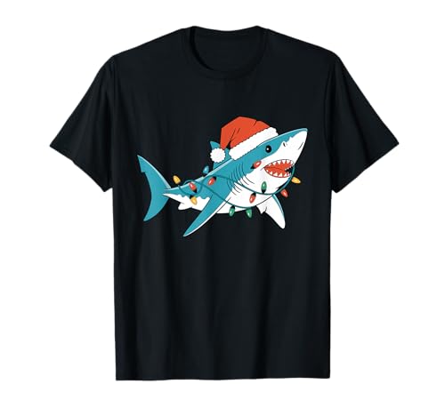 Santa Shark Christmas Lights Sharkmas Tree Xmas T-Shirt für Jungen und Herren T-Shirt Santa Shark Christmas Lights Sharkmas Tree Xmas T-Shirt für Jungen und Herren T-Shirt von Funny Santa Shark Christmas