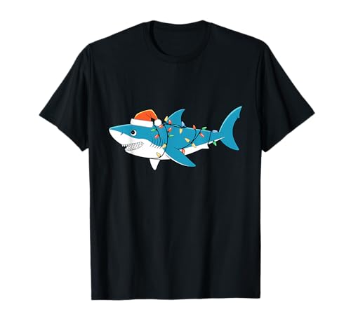 Santa Shark Christmas Lights Sharkmas Tree Xmas T-Shirt für Jungen und Herren T-Shirt Santa Shark Christmas Lights Sharkmas Tree Xmas T-Shirt für Jungen und Herren T-Shirt von Funny Santa Shark Christmas