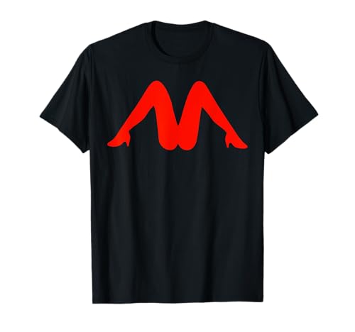 Humor M Letter Distressed Graphic Herren Damen T-Shirt von Funny Sarcastic Humor Apparels