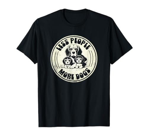 Less People More Dogs Lustiger Spruch Introvertiert Hund Vintage Männer T-Shirt Less People More Dogs Lustiger Spruch Introvertiert Hund Vintage Männer T-Shirt von Funny Sarcastic Introvert Saying Dog Lover Owner