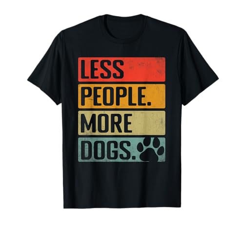 Less People More Dogs Lustiger Spruch Introvertiert Hund Vintage Männer T-Shirt Less People More Dogs Lustiger Spruch Introvertiert Hund Vintage Männer T-Shirt von Funny Sarcastic Introvert Saying Dog Lover Owner