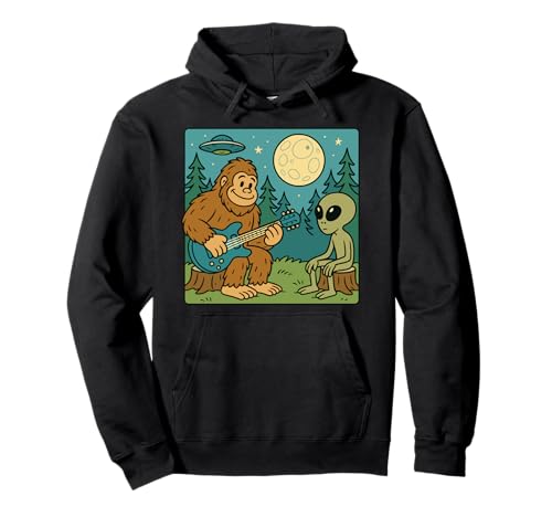Alien & Bigfoot, für Kinder | Gitarrenliebhaber & Gitarre Pullover Hoodie Alien & Bigfoot, für Kinder | Gitarrenliebhaber & Gitarre Pullover Hoodie von Funny Sasquatch Lover Gift Ideas & Graphics