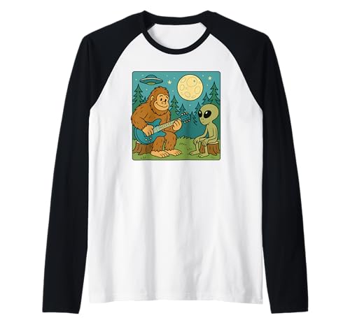 Alien & Bigfoot, für Kinder | Gitarrenliebhaber & Gitarre Raglan Alien & Bigfoot, für Kinder | Gitarrenliebhaber & Gitarre Raglan von Funny Sasquatch Lover Gift Ideas & Graphics