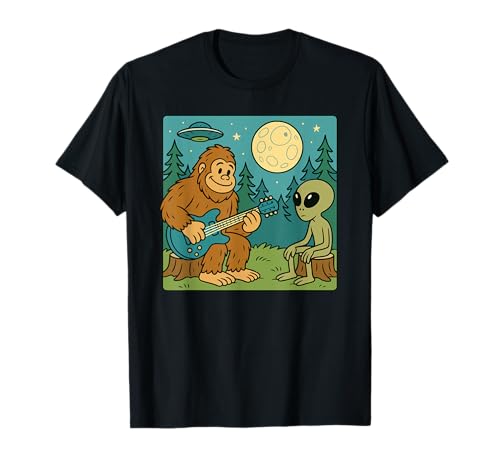 Alien & Bigfoot, für Kinder | Gitarrenliebhaber & Gitarre T-Shirt Alien & Bigfoot, für Kinder | Gitarrenliebhaber & Gitarre T-Shirt von Funny Sasquatch Lover Gift Ideas & Graphics