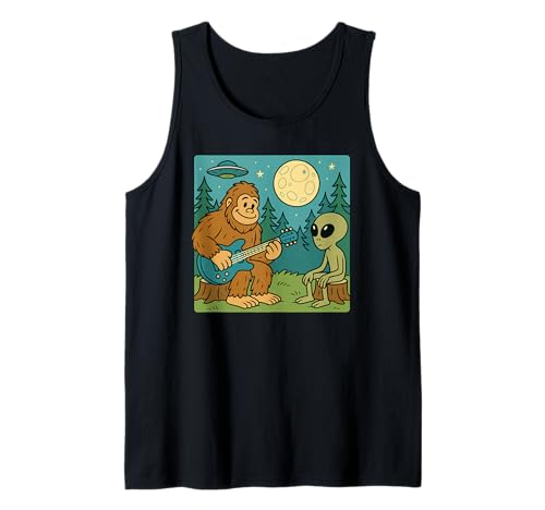 Alien & Bigfoot, für Kinder | Gitarrenliebhaber & Gitarre Tank Top Alien & Bigfoot, für Kinder | Gitarrenliebhaber & Gitarre Tank Top von Funny Sasquatch Lover Gift Ideas & Graphics