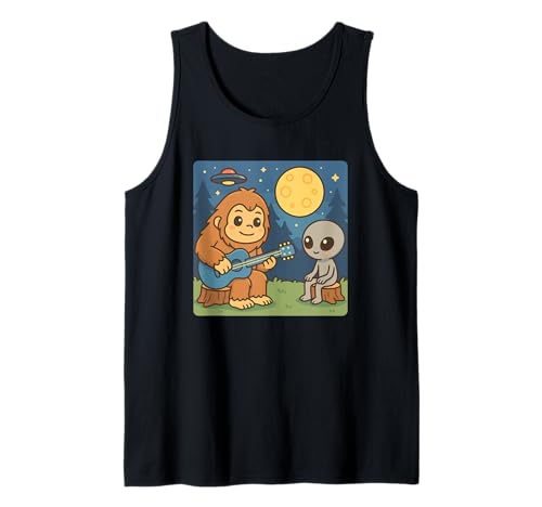 Bigfoot & Alien, für Kinder | Gitarrenliebhaber & Gitarre, Kawaii Tank Top Bigfoot & Alien, für Kinder | Gitarrenliebhaber & Gitarre, Kawaii Tank Top von Funny Sasquatch Lover Gift Ideas & Graphics