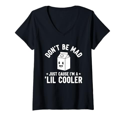 Damen Sei nicht sauer, nur weil ich ein bisschen cooler bin T-Shirt mit V-Ausschnitt Damen Sei nicht sauer, nur weil ich ein bisschen cooler bin T-Shirt mit V-Ausschnitt von Funny Saying Don't Be Mad Apparel