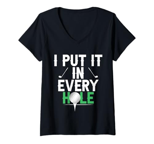 Damen Lustiger Golfspieler-Liebhaber, Humor für Männer und Frauen T-Shirt mit V-Ausschnitt von Funny Saying Golf Player Lovers