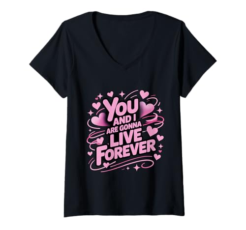 Damen You and I Love Are Gonna Live Meme Forever Vorname Familie T-Shirt mit V-Ausschnitt Damen You and I Love Are Gonna Live Meme Forever Vorname Familie T-Shirt mit V-Ausschnitt von Funny Saying Meme Forever Retro First Name