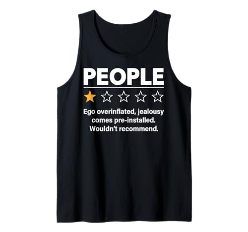 Herren Lustiger Anti-sozialer Menschen-EIN-Stern-Bewertung Meme Sarkasmus Humor Tank Top Herren Lustiger Anti-sozialer Menschen-EIN-Stern-Bewertung Meme Sarkasmus Humor Tank Top von Funny Saying and Sarcasm Designs