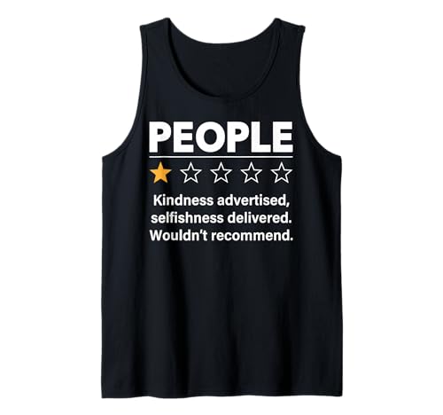 Herren Lustiger Anti-sozialer Menschen-EIN-Stern-Bewertung Meme Sarkasmus Humor Tank Top Herren Lustiger Anti-sozialer Menschen-EIN-Stern-Bewertung Meme Sarkasmus Humor Tank Top von Funny Saying and Sarcasm Designs