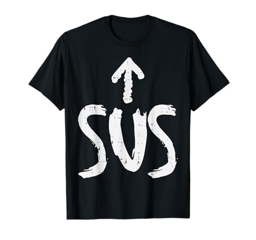 Sus Pfeil nach oben Lustig Spruch Gaming Meme Verdächtige Männer Junge Kind T-Shirt von Funny Sayings Shirts For Men Women Kids Gifts