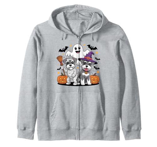 Lustiger Schnauzer Hundeliebhaber Hexe Mama Geist Halloween Party Kapuzenjacke Lustiger Schnauzer Hundeliebhaber Hexe Mama Geist Halloween Party Kapuzenjacke von Funny Schnauzer Dog Lover Halloween Costume Gifts