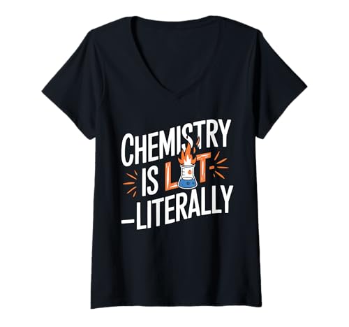 Damen Lustige Wissenschaft Witze Schulfach Wissenschaft Lehrer T-Shirt mit V-Ausschnitt Damen Lustige Wissenschaft Witze Schulfach Wissenschaft Lehrer T-Shirt mit V-Ausschnitt von Funny Science Teacher Chemistry Algebra