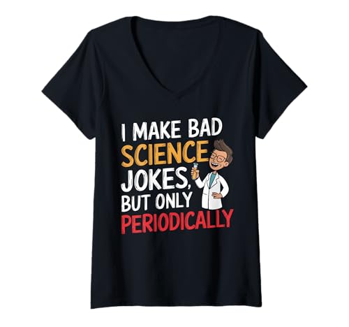 Damen Lustige Wissenschaft Witze Schulfach Wissenschaft Lehrer T-Shirt mit V-Ausschnitt Damen Lustige Wissenschaft Witze Schulfach Wissenschaft Lehrer T-Shirt mit V-Ausschnitt von Funny Science Teacher Chemistry Algebra